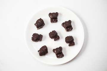 chocolate candies in the form of baby animals. Home made