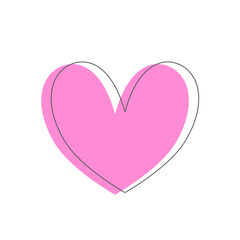 Pink heart symbol