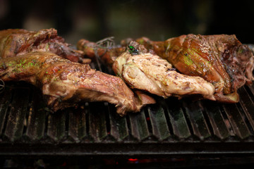 Carne de jabali asada a las brazas