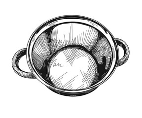 Pan isolated on white background. Vector illustration