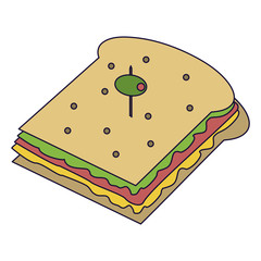 Delicious sandwich food