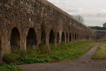 Obraz premium Daytime Images Of Aqueduct Park (Parco degli Acquedotti) In Rome, Italy Near Cinecittà.