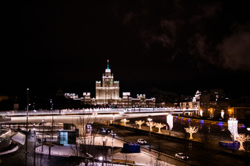 Fototapeta na wymiar night view of city of russia