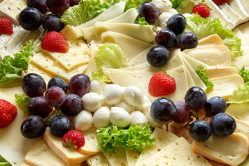 cheese and fruits buffet