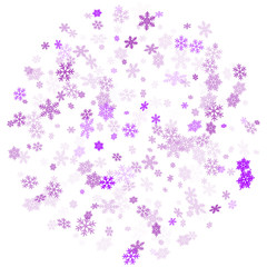 Snow flakes falling macro vector background design