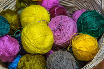 Balls of Threads and Rag Balls, Several Colors