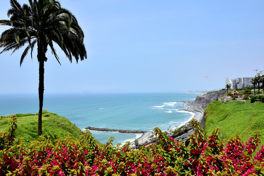 Coastline in Lima, Peru