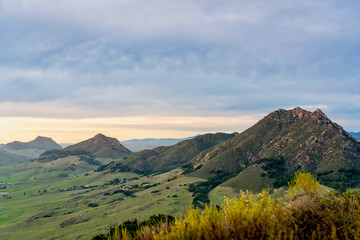 Fototapeta na wymiar Bishop Peak, Mountains at Sunset, CA