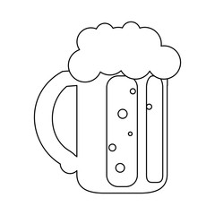 Beer cup symbol in black and white