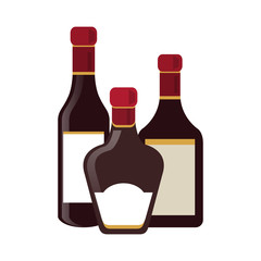 set of alcohol drink bottles