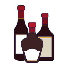 set of alcohol drink bottles