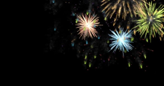 animation modern fireworks background.