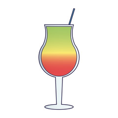 Cocktail cup with straw