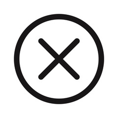 Obraz premium Close icon vector, cancel symbol. Exit or delete sign for web design and mobile app. Simple and trendy style vector illustration. EPS 10