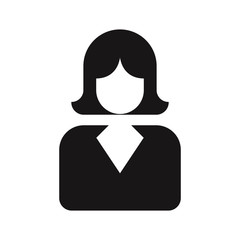 Business woman icon vector. Female,avatar symbol.
