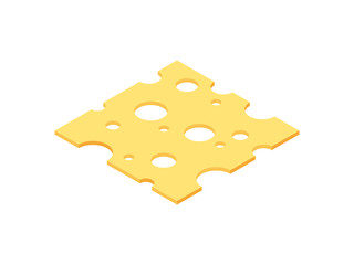 Cheese icon isolated on white background. Vector illustration
