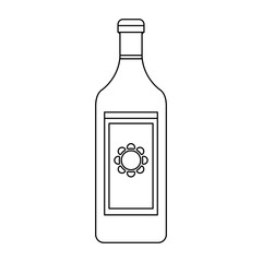 Tequila mexican drink in black and white