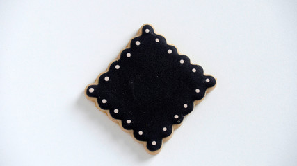  Christmas cookies, Christmas tree, gingerbread isolated on white background for Christmas party holiday homemade food