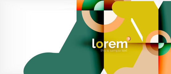 Abstract round elements composition background, organic design