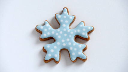  Christmas cookies, Star, Christmas tree, gingerbread isolated on white background for Christmas party holiday homemade food