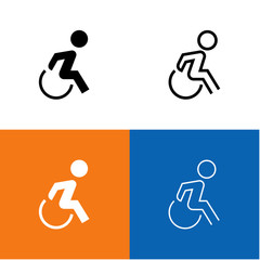 Wheelchair Access Icon Set