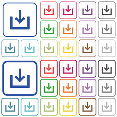 Import item outlined flat color icons
