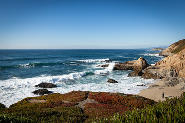 Sunday afternoon at Bodega Point county park, the day was sunny with blue skys an few distant clouds.