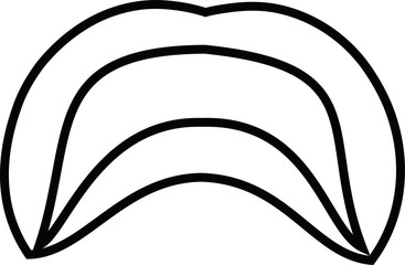 Lady's lips outline set