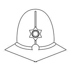 Fototapeta premium london custodian helmet in black and white