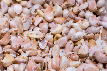 Fresh garlic background, Vegetables for healthy.