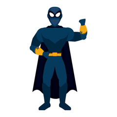 Superhero character cartoon