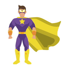 Superhero character cartoon