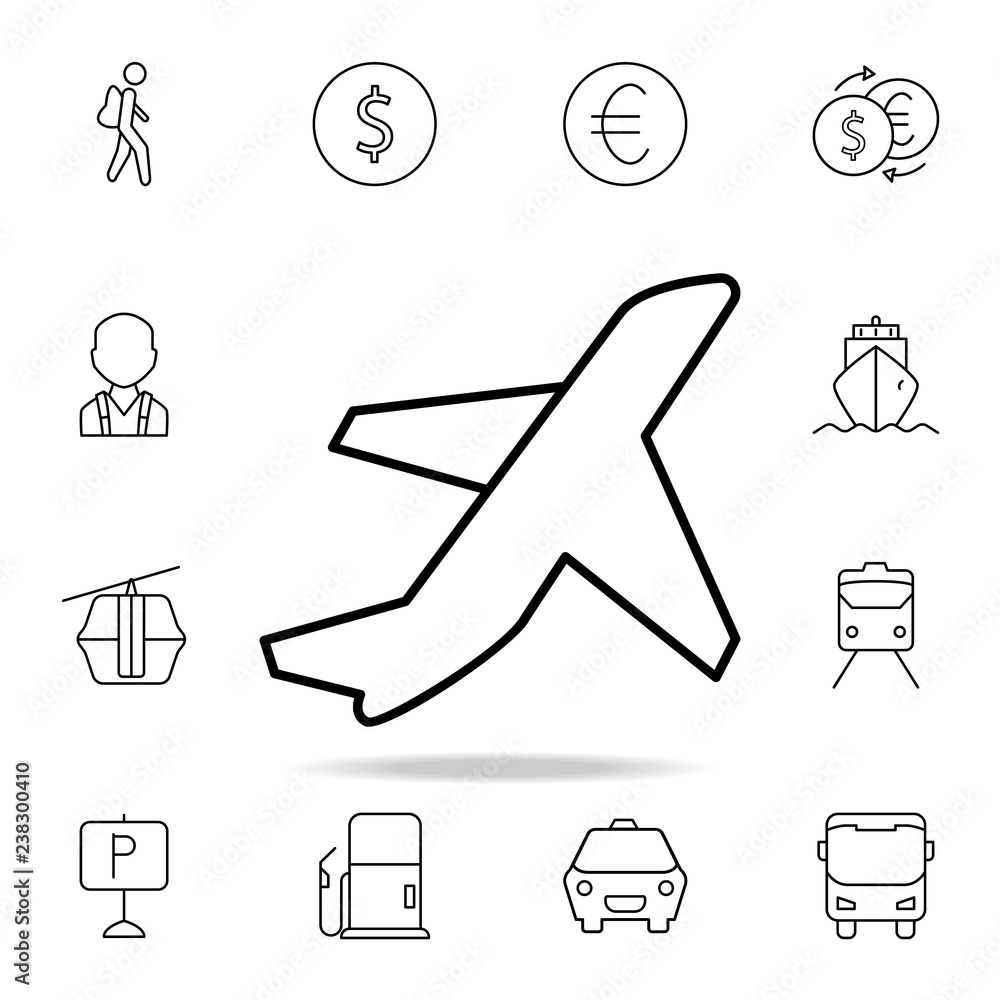 Poster aircraft icon. element of simple icon for websites, web design, mobile app, info graphics. thin line