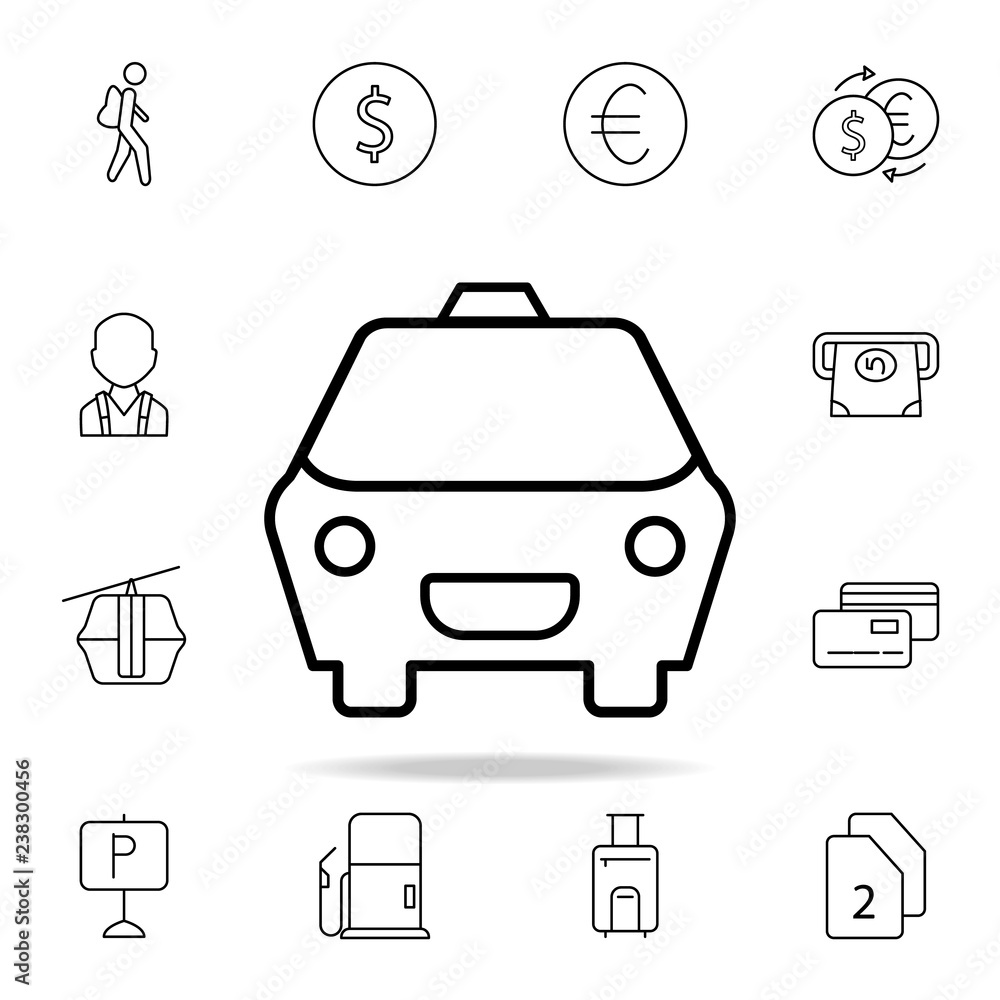 Poster taxi icon. element of simple icon for websites, web design, mobile app, info graphics. thin line ico