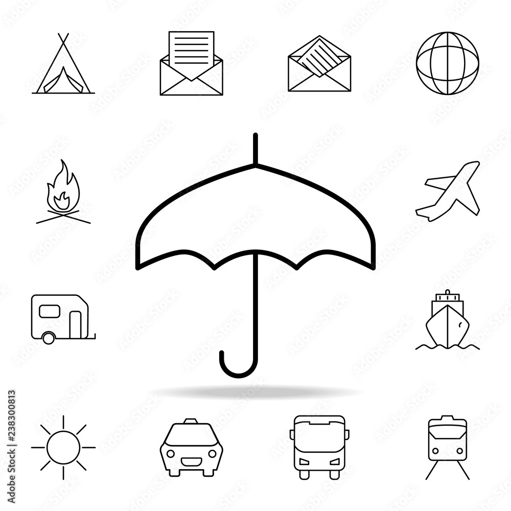 Poster umbrella icon. element of simple icon for websites, web design, mobile app, info graphics. thin line