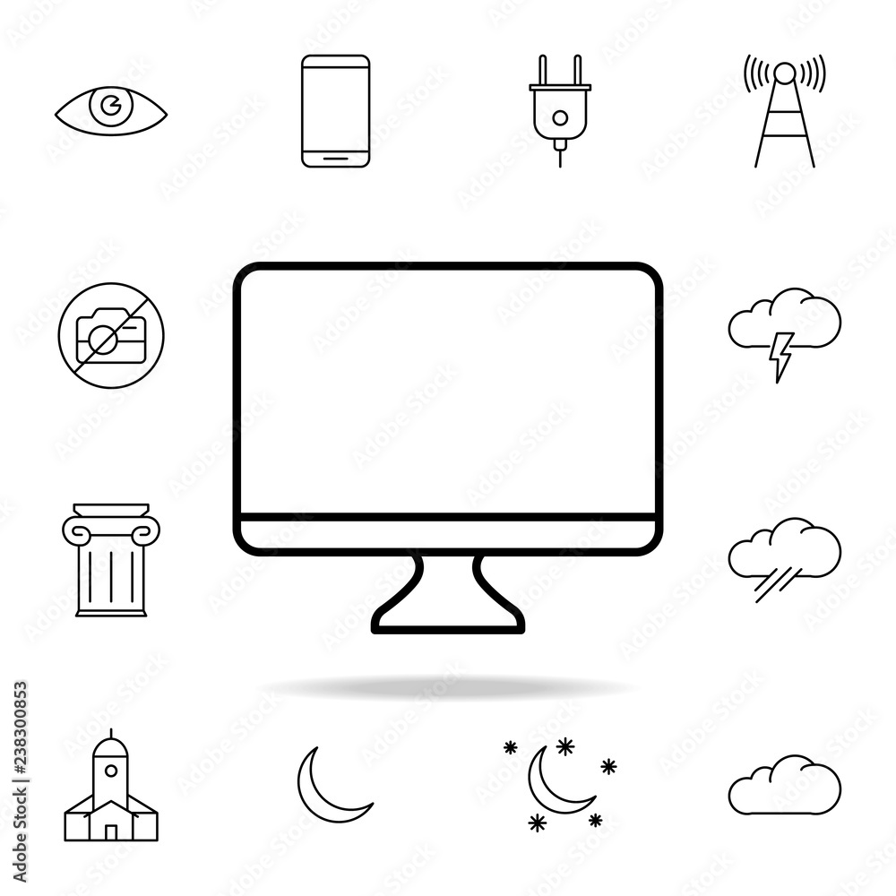 Poster monitor icon. element of simple icon for websites, web design, mobile app, info graphics. thin line 