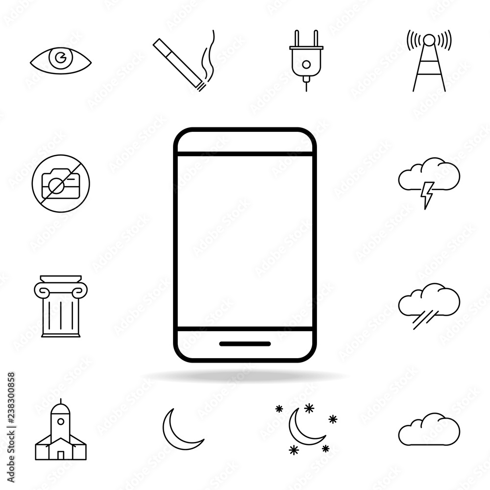 Poster smart phone icon. element of simple icon for websites, web design, mobile app, info graphics. thin l