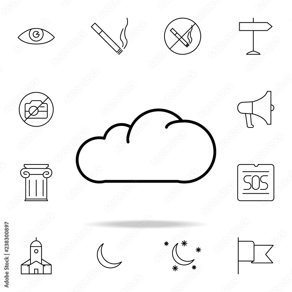 Poster cloud icon. element of simple icon for websites, web design, mobile app, info graphics. thin line ic
