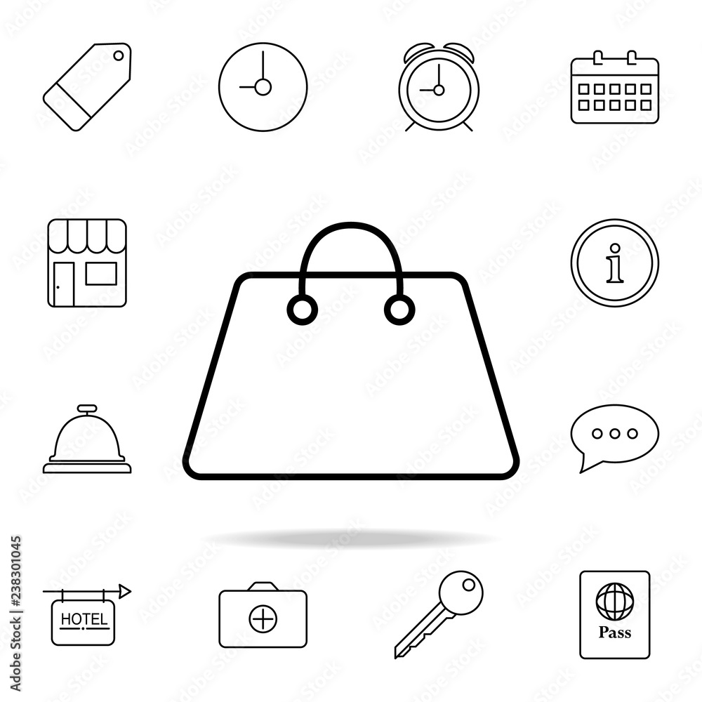 Poster lady's bag icon. element of simple icon for websites, web design, mobile app, info graphics. thin li