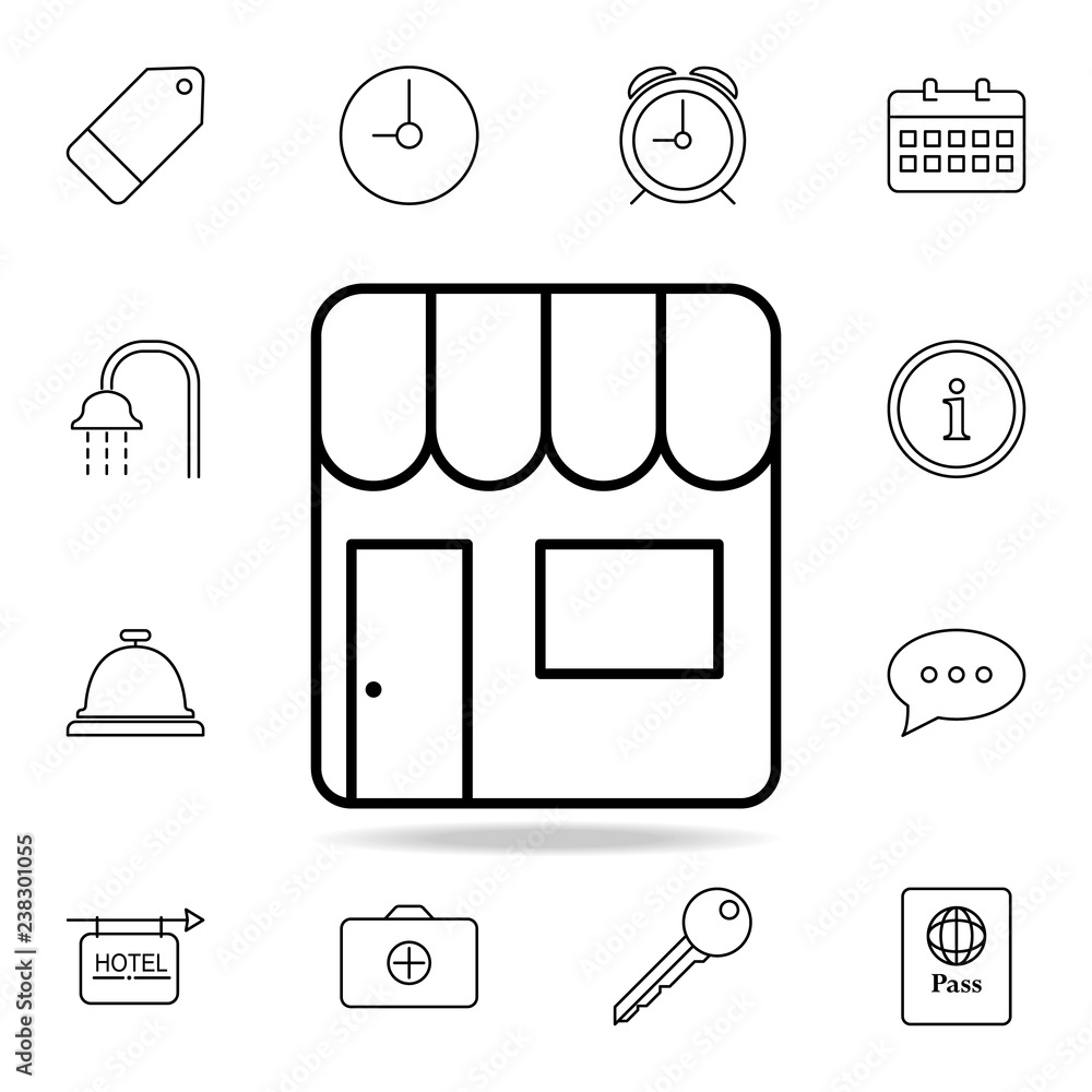 Poster sales stall icon. element of simple icon for websites, web design, mobile app, info graphics. thin l