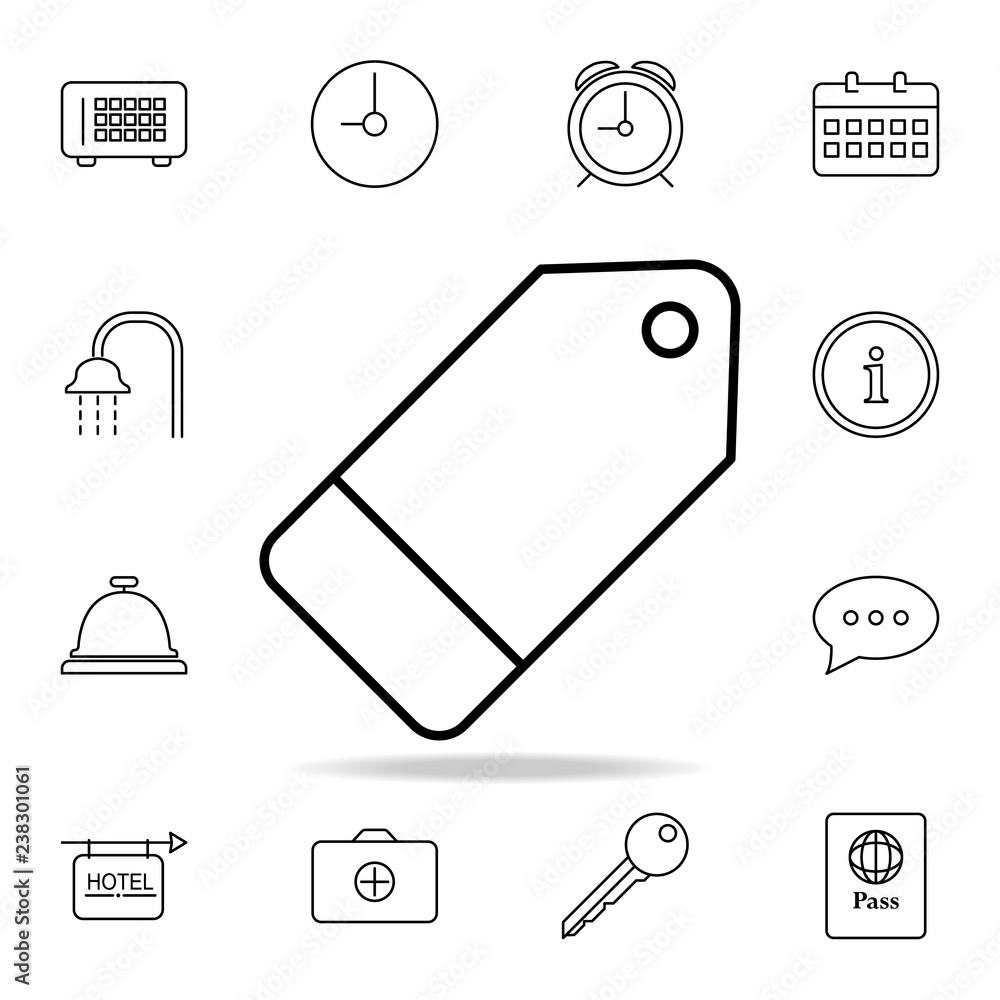 Poster tag icon. element of simple icon for websites, web design, mobile app, info graphics. thin line icon