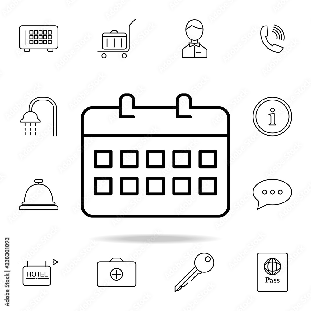 Poster desk calendar icon. element of simple icon for websites, web design, mobile app, info graphics. thin