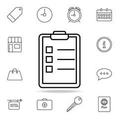 checklist icon. Element of simple icon for websites, web design, mobile app, info graphics. Thin line icon for website design and development, app development on white background