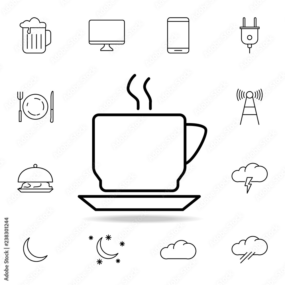Poster a cup of coffee icon. element of simple icon for websites, web design, mobile app, info graphics. th