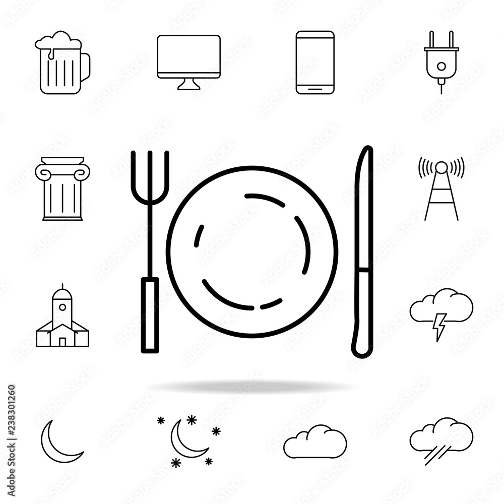 Poster desktop food devices icon. element of simple icon for websites, web design, mobile app, info graphic
