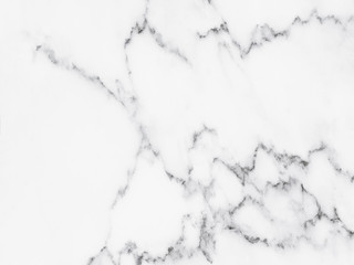 White marble texture with natural pattern for background.