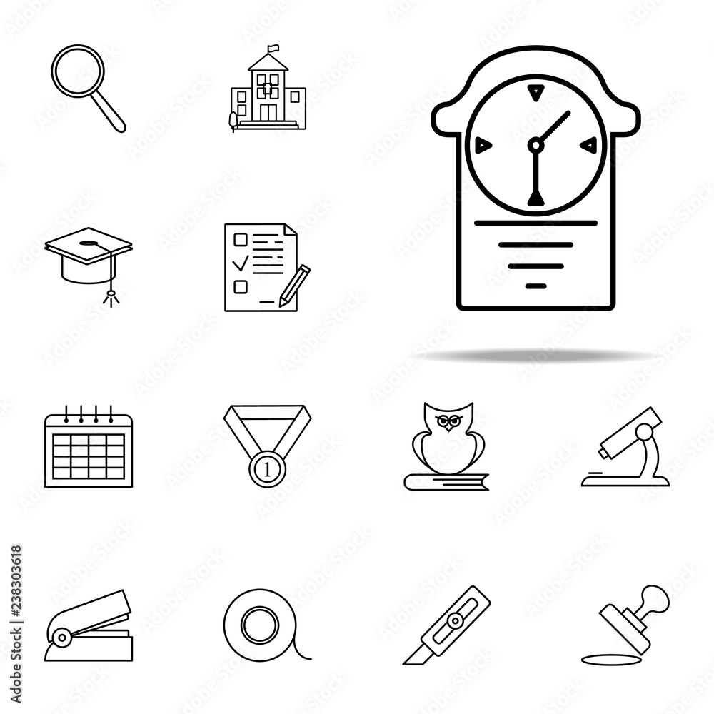 Poster alarm clock icon. education icons universal set for web and mobile