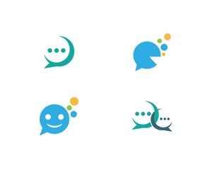 Speech bubble icon Logo template
