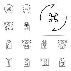 drone turn icon. Drones icons universal set for web and mobile