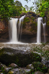 Fototapeta na wymiar Haew Suwat Waterfall in Khao Yai Park, Thailand